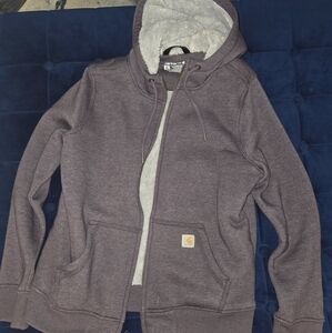 Carhartt Purple Hoodie with Sherpa Lining